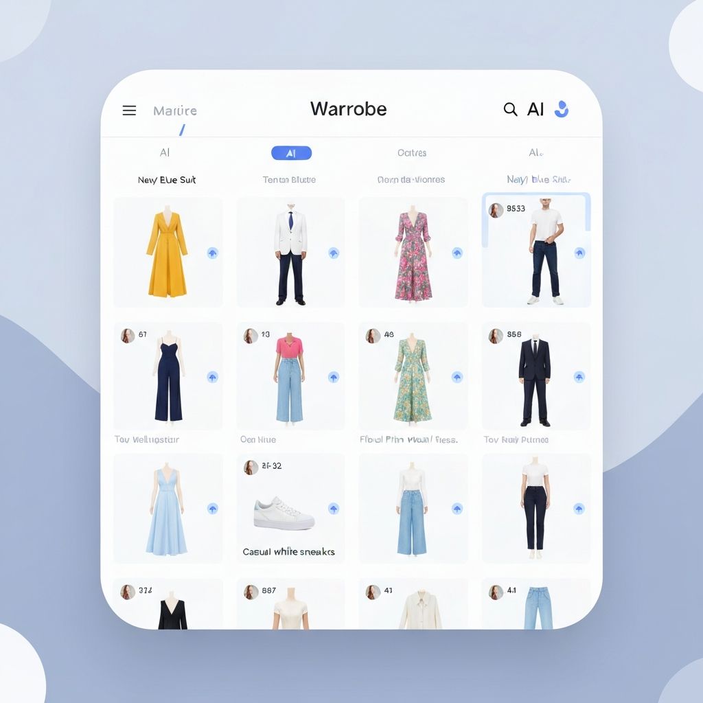 SmartWardrobe app interface